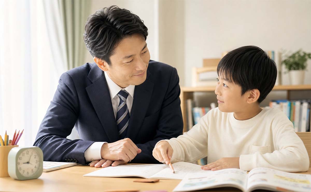 お子さまに丁寧に向き合う塾長と講師