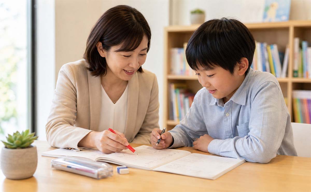 学習のお悩みを伺い、個別指導を体験